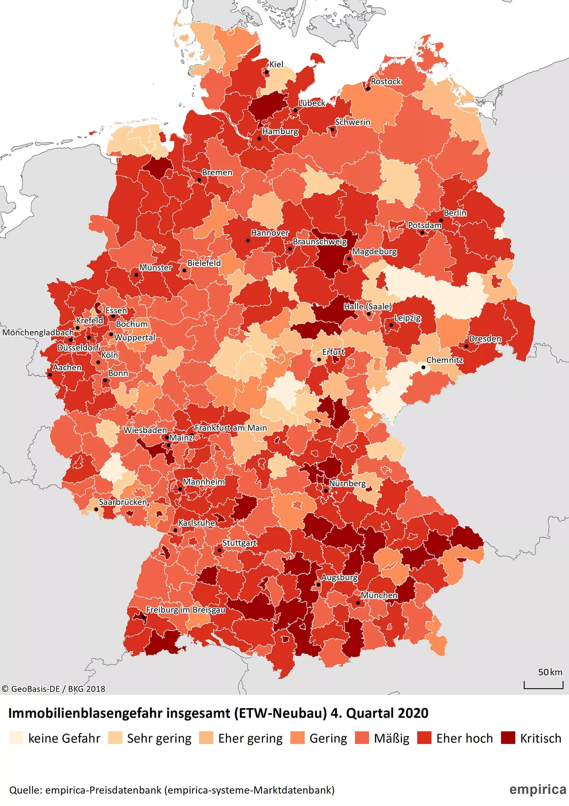Infografik Immobilienblasengefahr insgesamt (ETW-Nebau) 4. Quartal 2020